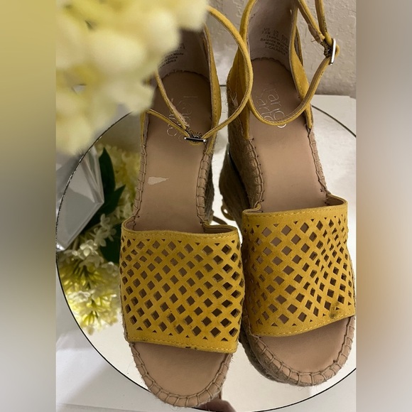 Franco Sarto Womens Calabria Leather Open Toe Casual Platform Sandals - Picture 4 of 10